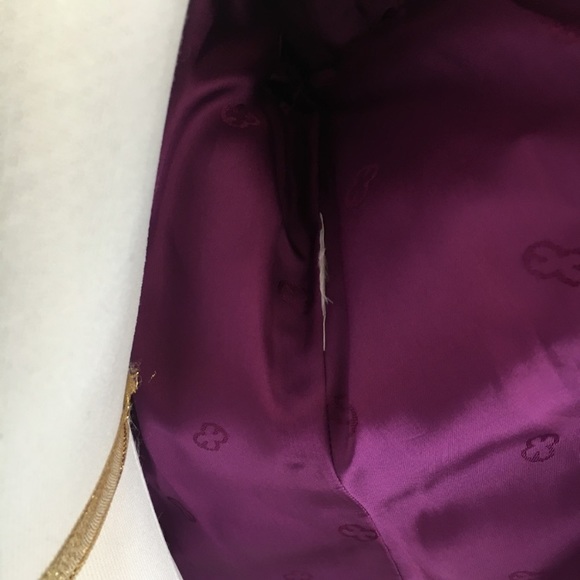 Escada Plaid Purple & Green Silk Fox Fur Trimmed Zip Jacket - Picture 5 of 8